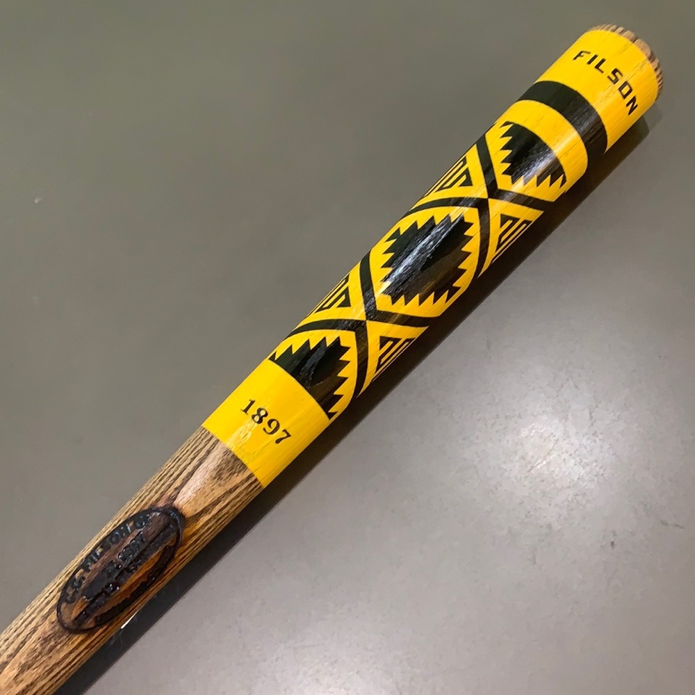 Filson Union Square Baseball Bat Yellow, one size NWT